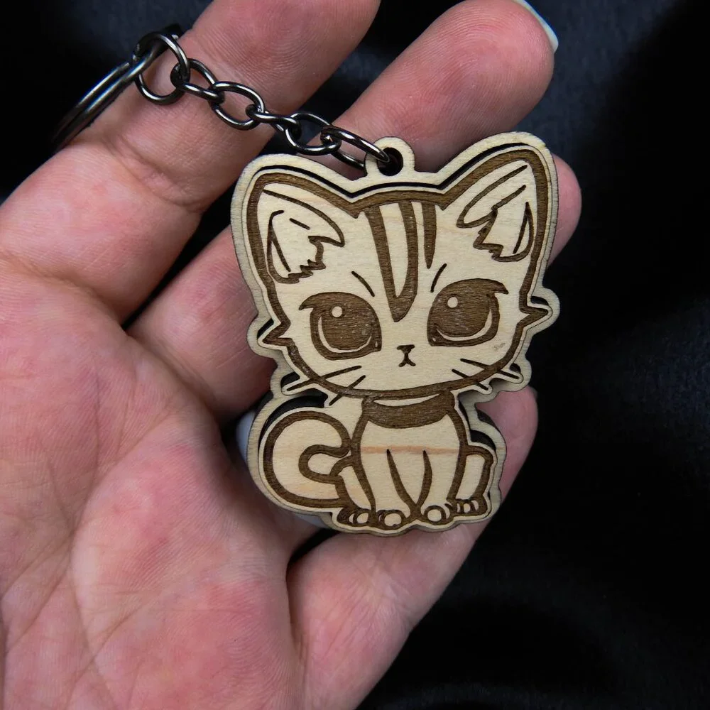 Adorable cat keychain